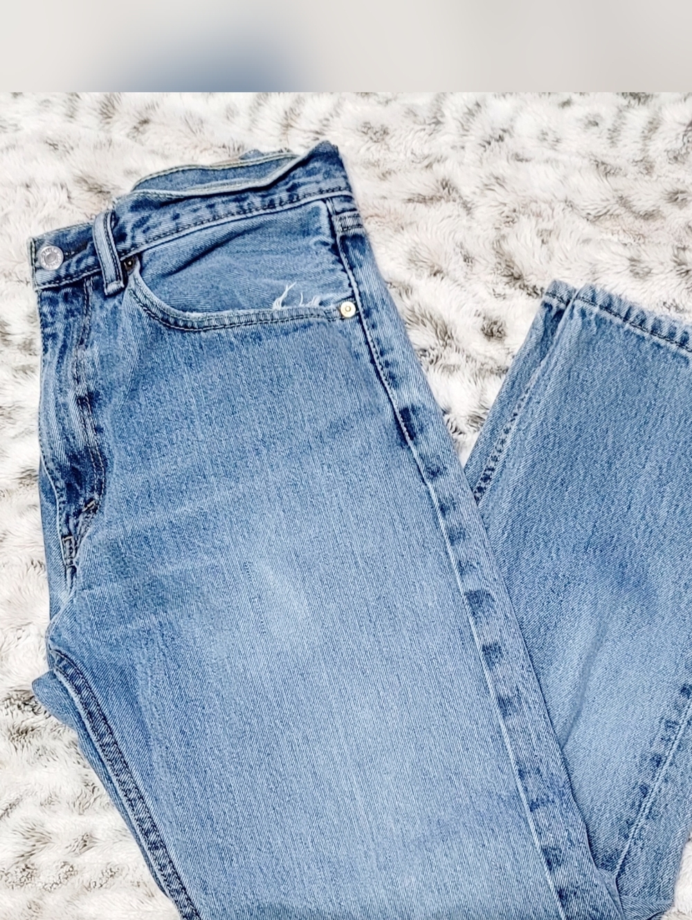 Men's Levi 505 Classic Light Blue Straight Leg Jeans